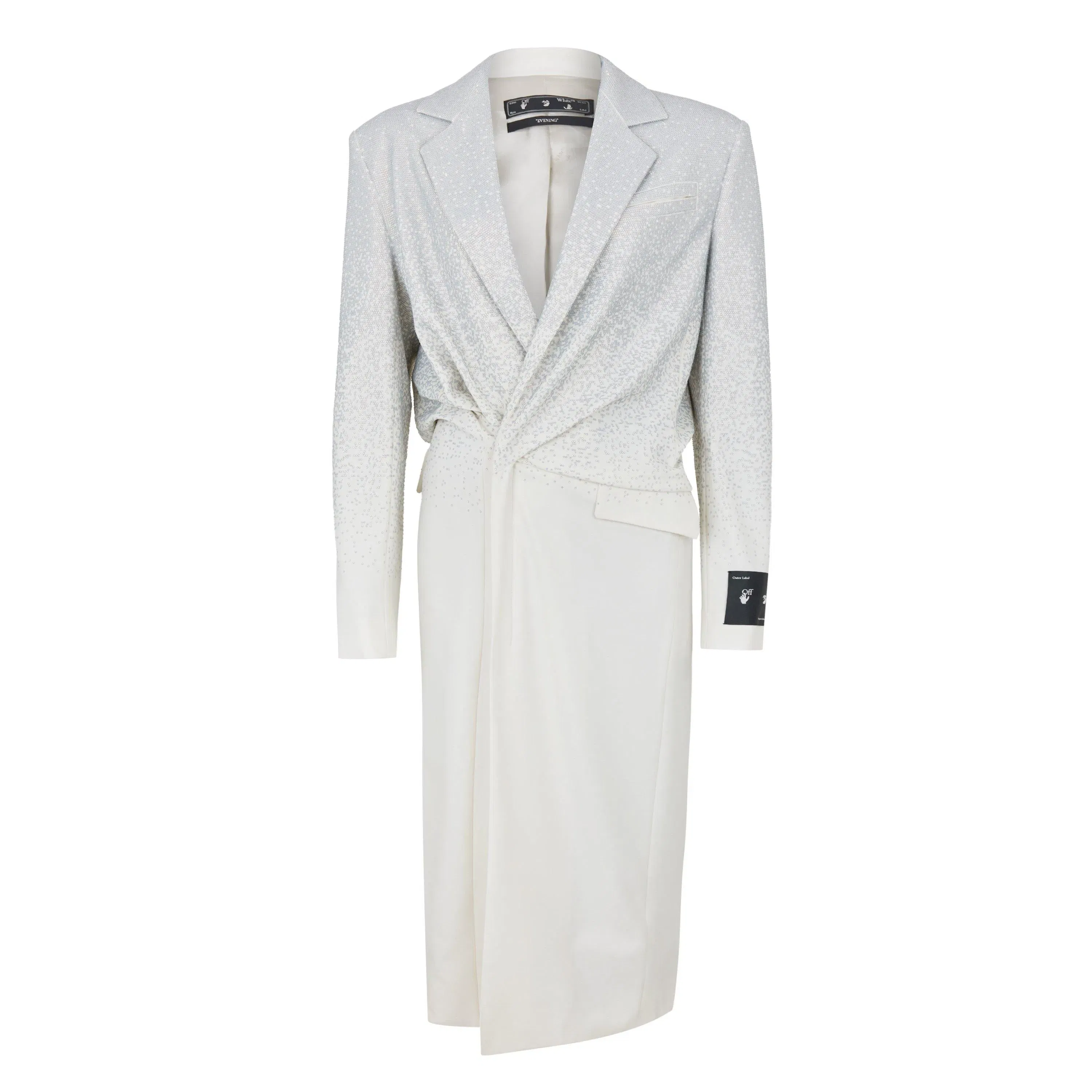 - Padded Shoulder A Line Dress