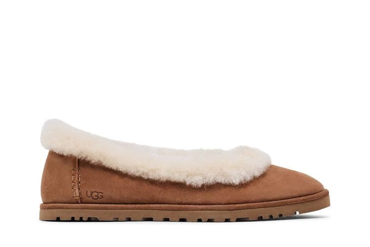 Ugg Zora Ballet Flat Chestnut Womens