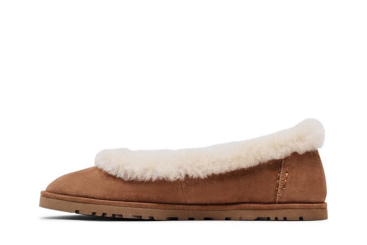 Ugg Zora Ballet Flat Chestnut Womens