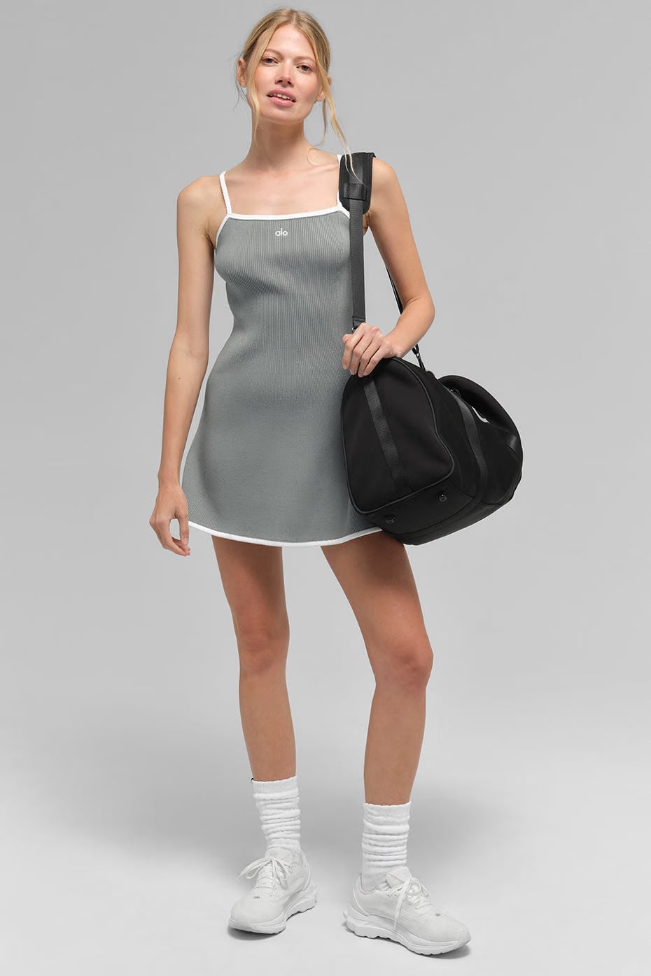 Ribbed Sweater Knit Highline Dress
