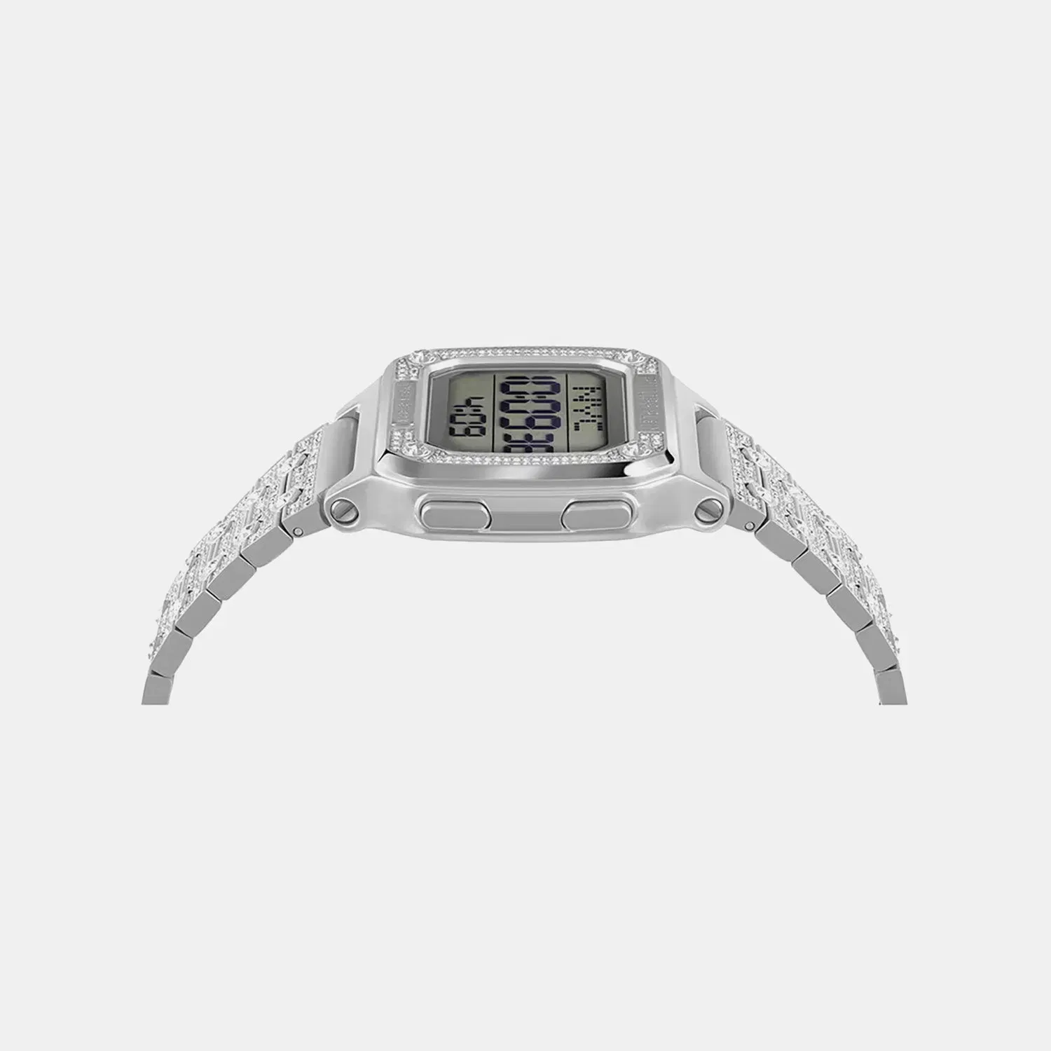 Philipp Plein Haa - Hyper Shock 44Mm Women Quartz White Dial Digital Stainless Steel Watch Pwhaa1121