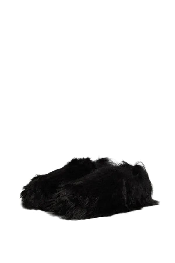 Moncler Snug Shearling Flats Black