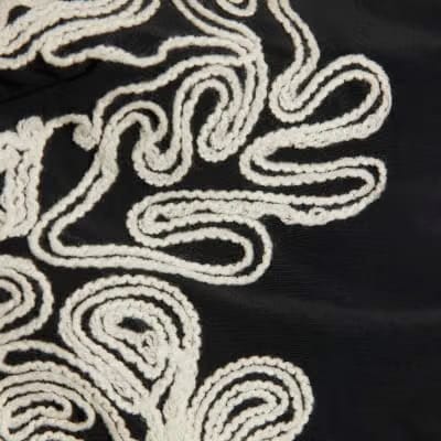 Black Cornelli Print Swimsuit