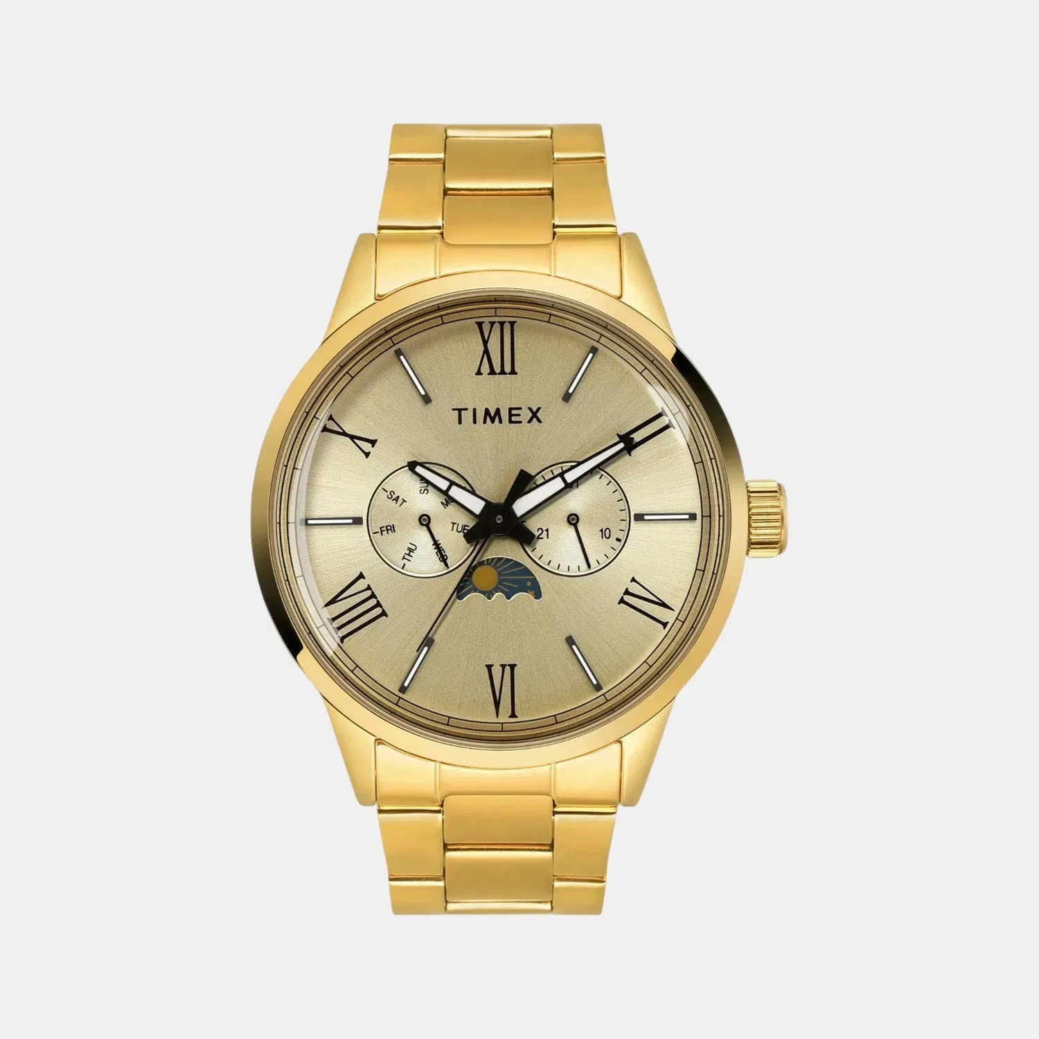 Timex Trendline Men Quartz Dial Multi-Function Stainless Steel Watch Tweg19945