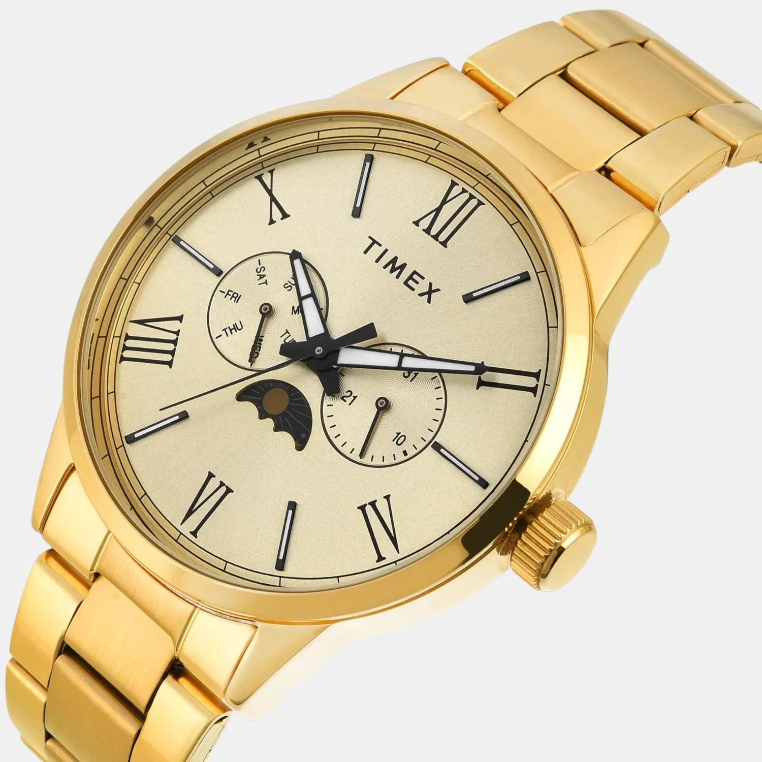 Timex Trendline Men Quartz Dial Multi-Function Stainless Steel Watch Tweg19945
