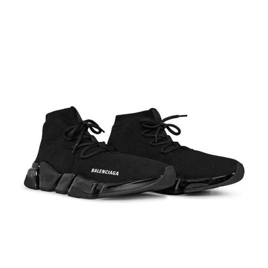 Balenciaga Speed 2.0 Clear Sole Lace-Up Sneakers