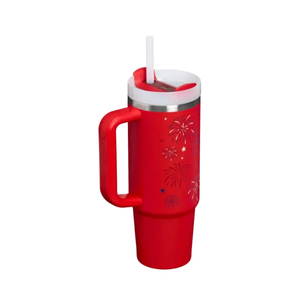 Stanley Quencher H2 0 Flowstate Tumbler Chili Red Fireworks 30 OZ