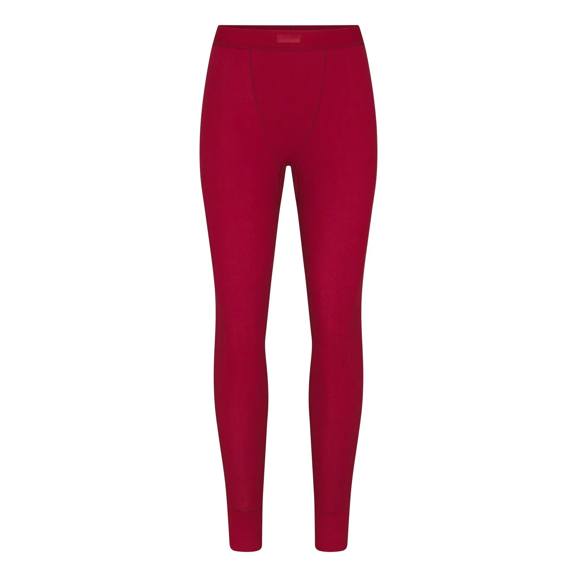 COTTON RIB LEGGING | BRICK