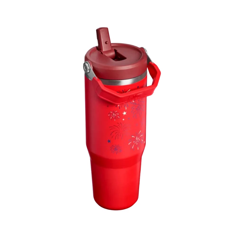Stanley Iceflow Flip Straw Tumbler Chili Red Fireworks 30 OZ