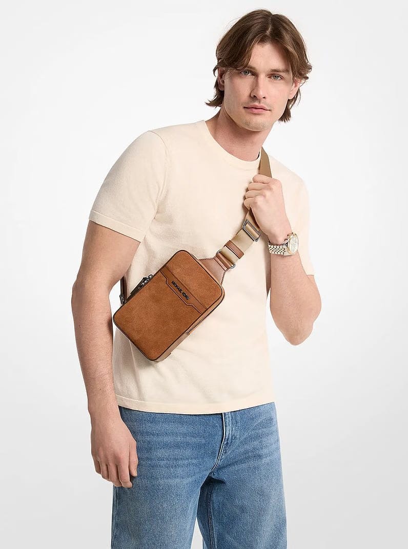 Michael Kors Cooper Medium Suede Sling Pack Luggage