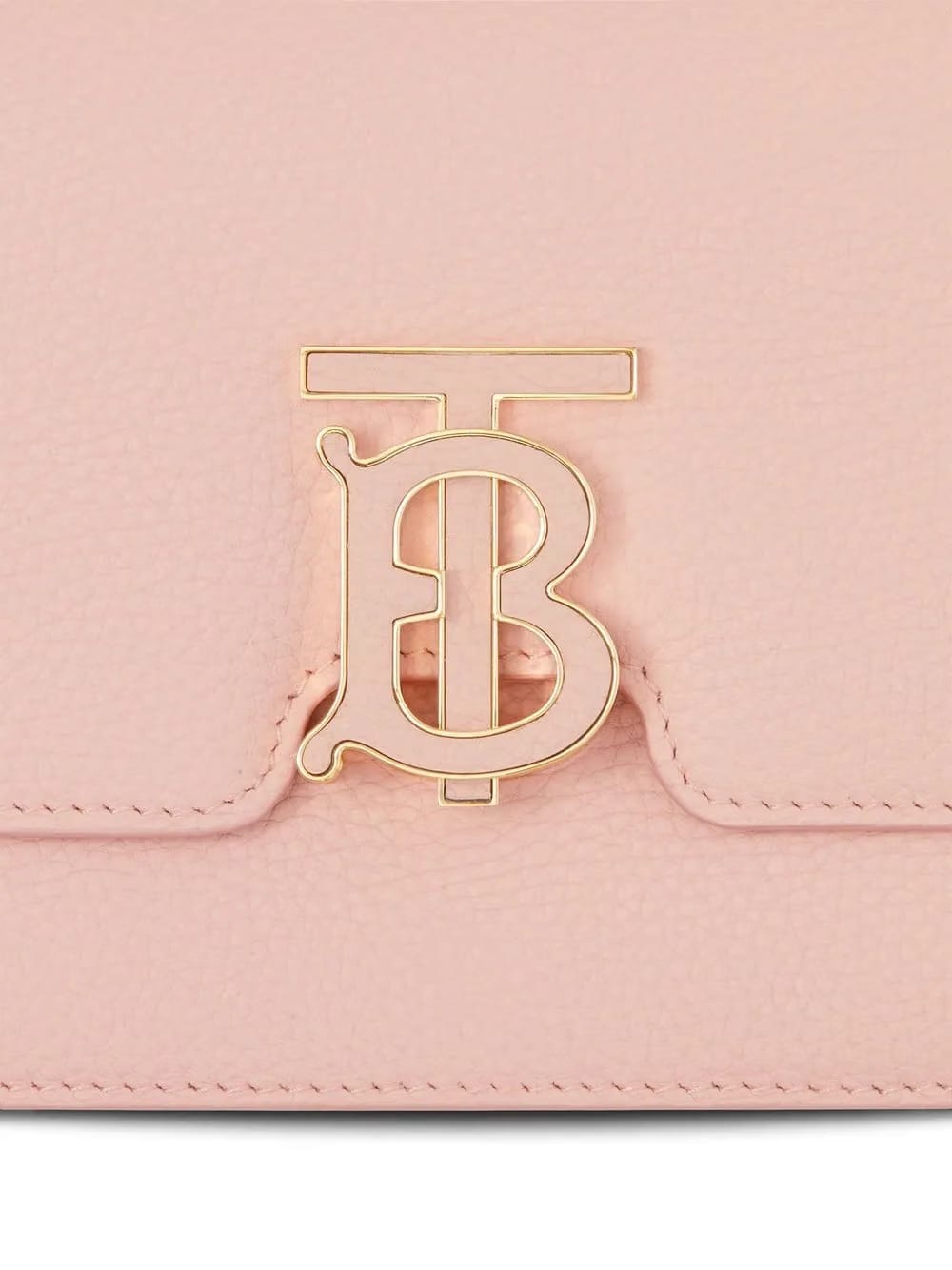 TB logo-plaque calf leather shoulder bag