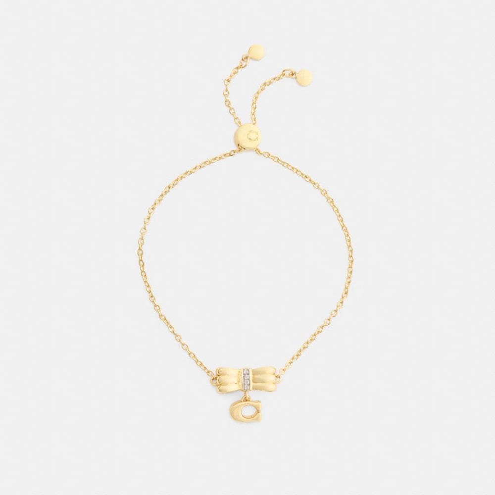 Coach Signature Bow Slider Bracelet Gold