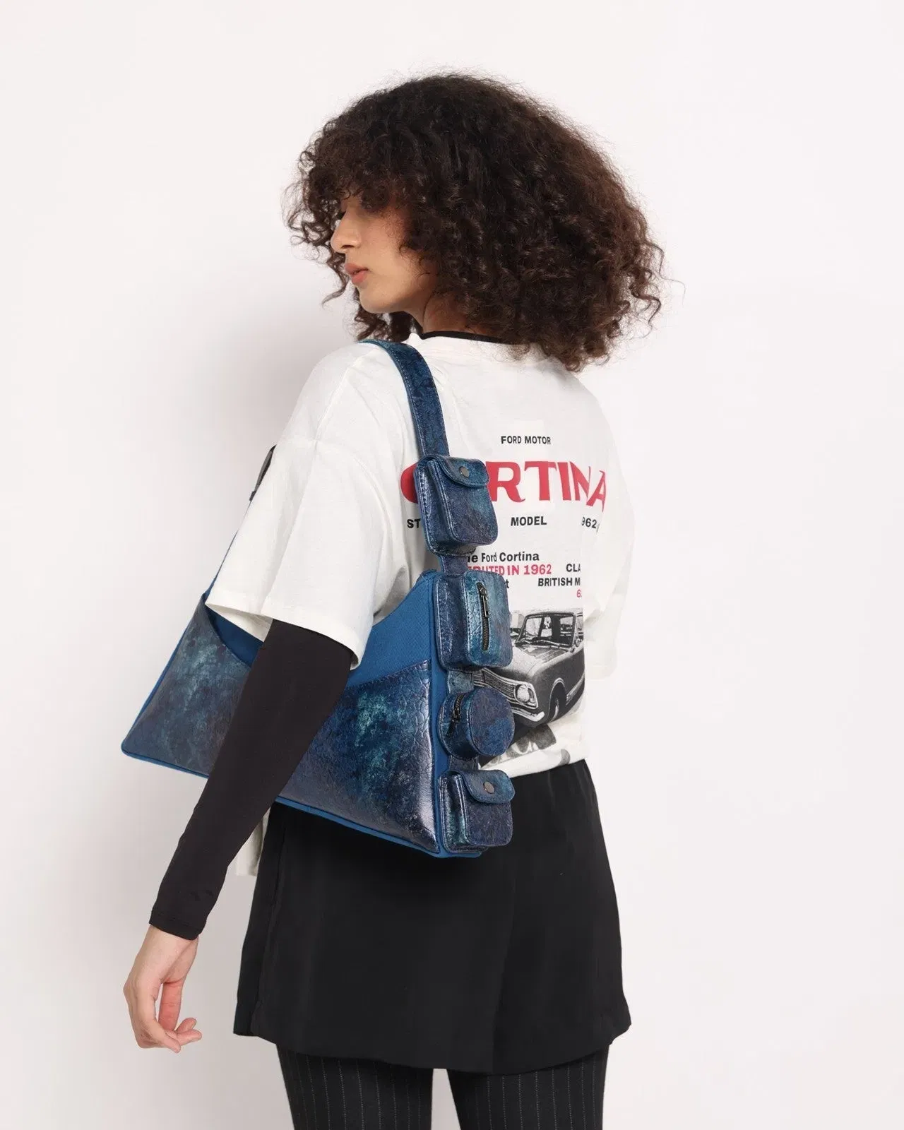 Muddled Cargo Bag - 4 Pocket Cracked Indigo