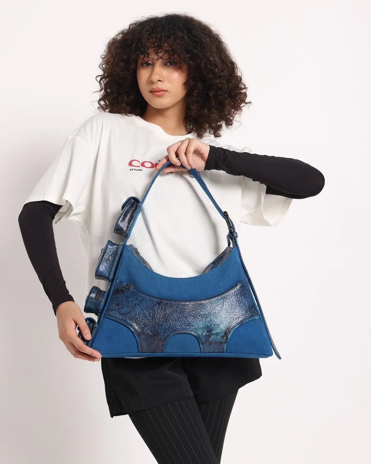 Muddled Cargo Bag - 4 Pocket Cracked Indigo