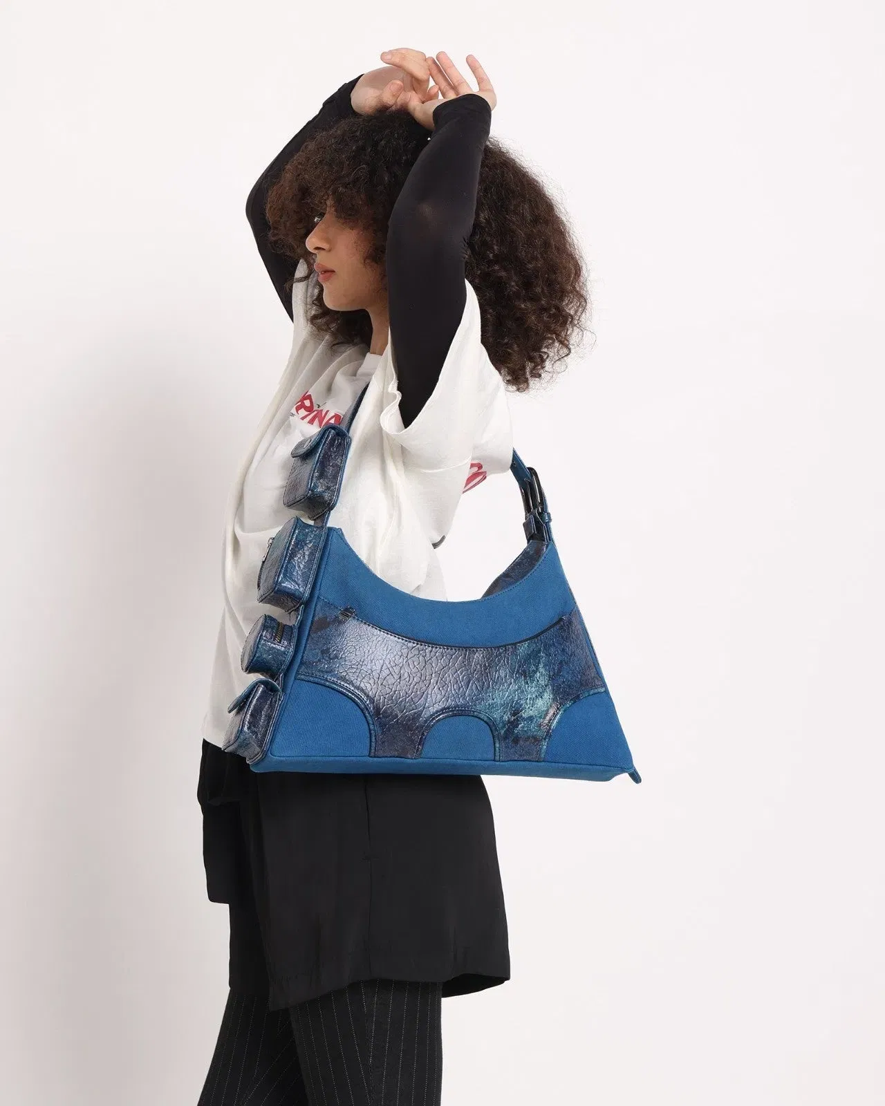Muddled Cargo Bag - 4 Pocket Cracked Indigo