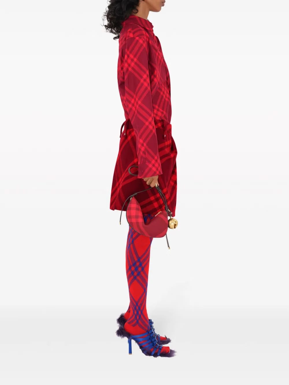 mini Shield check-pattern shoulder bag