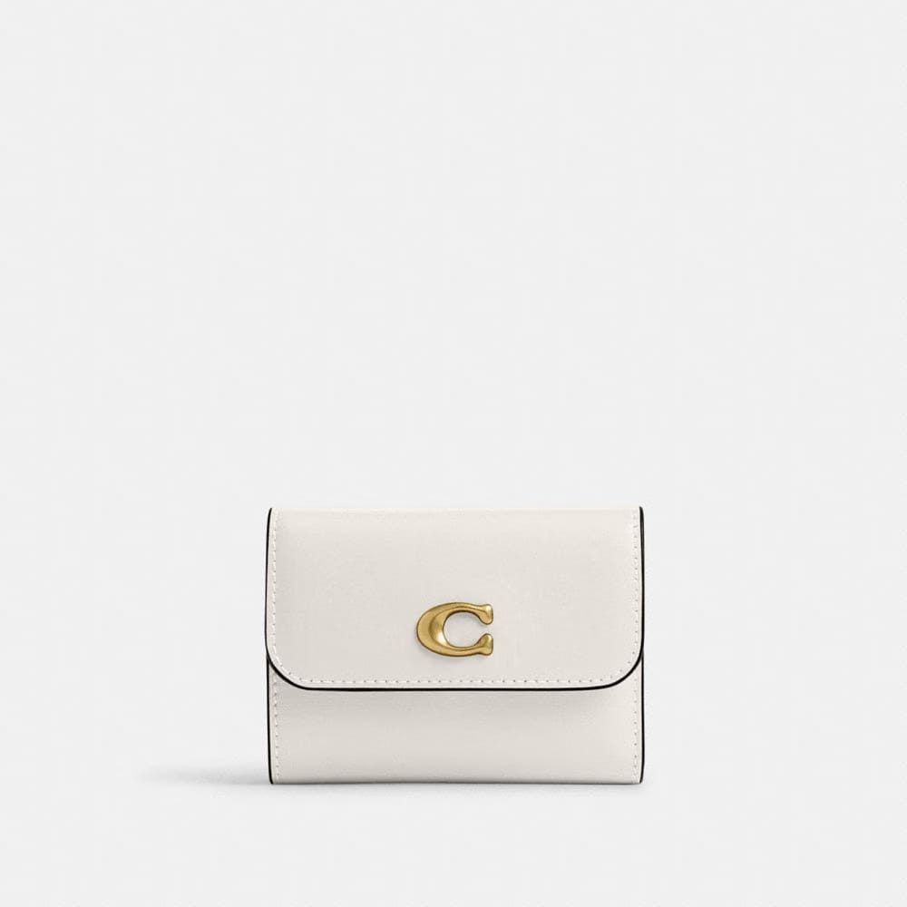 Coach Essential Card Holder Wallet Brass Chalk