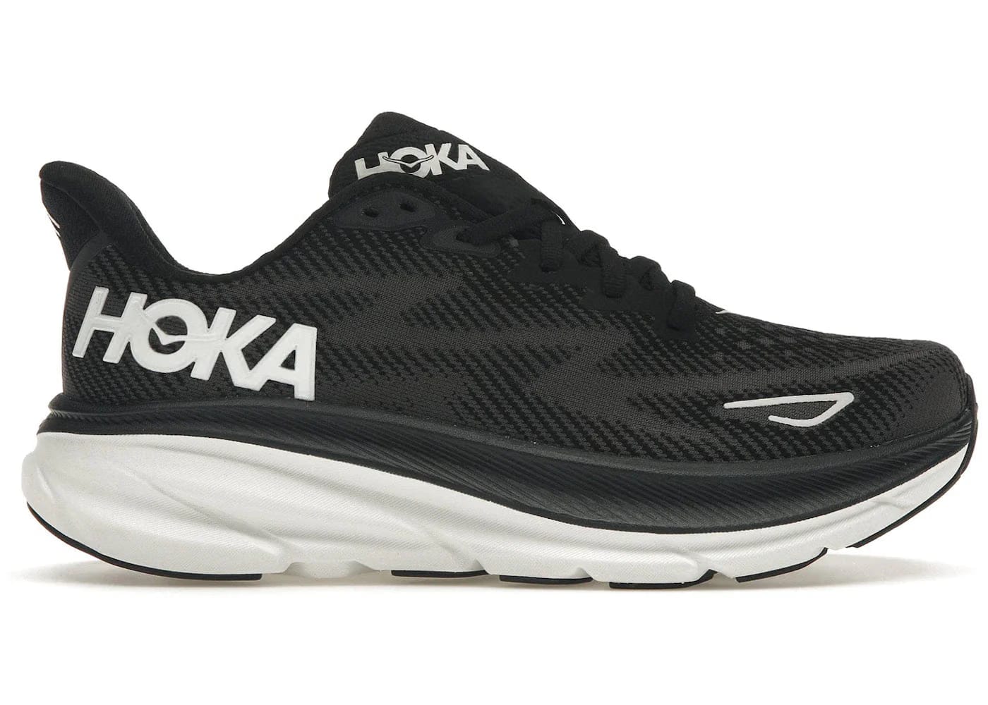 Hoka One One Clifton 9 Black White Womens