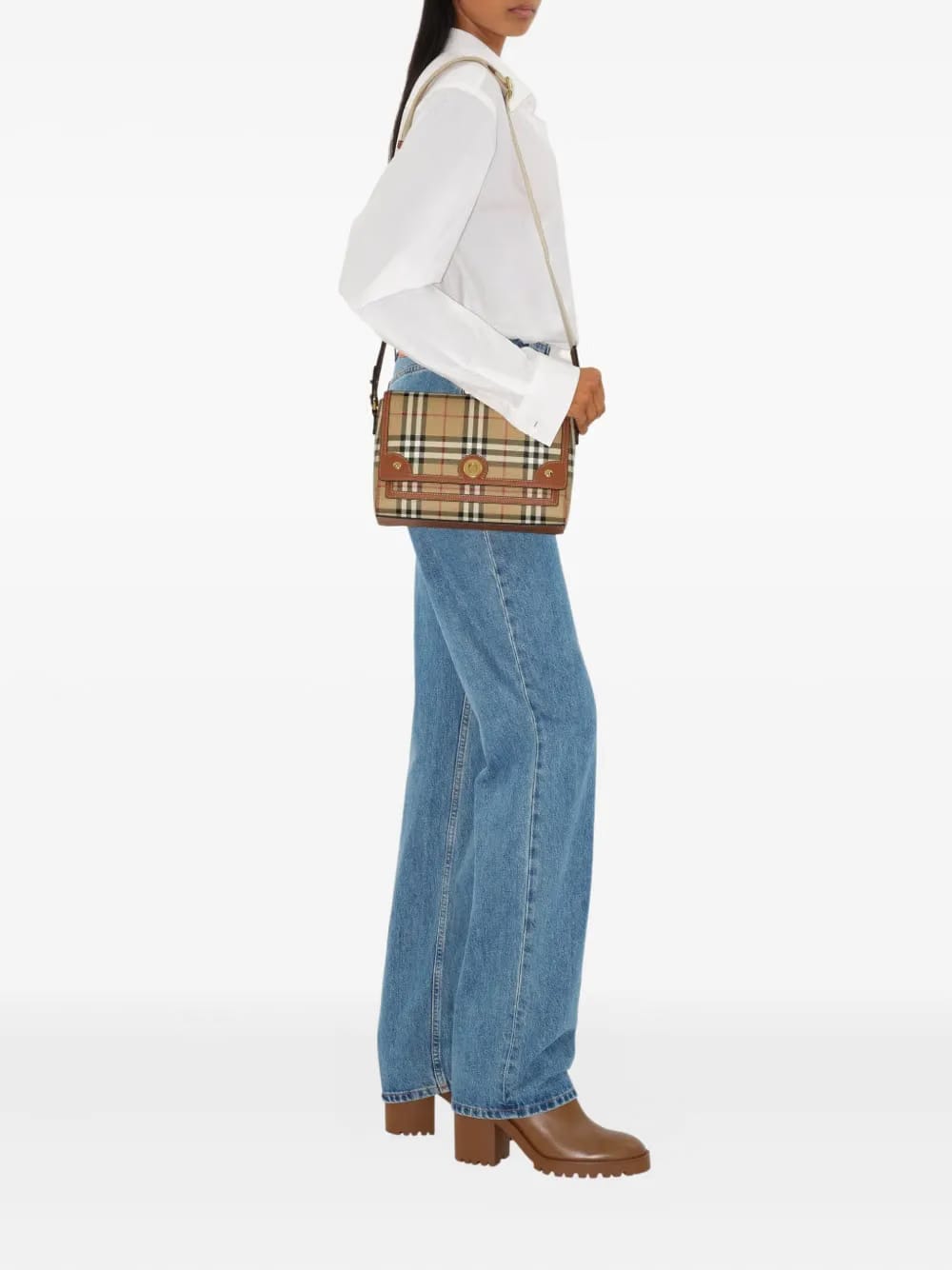 checked cross body bag