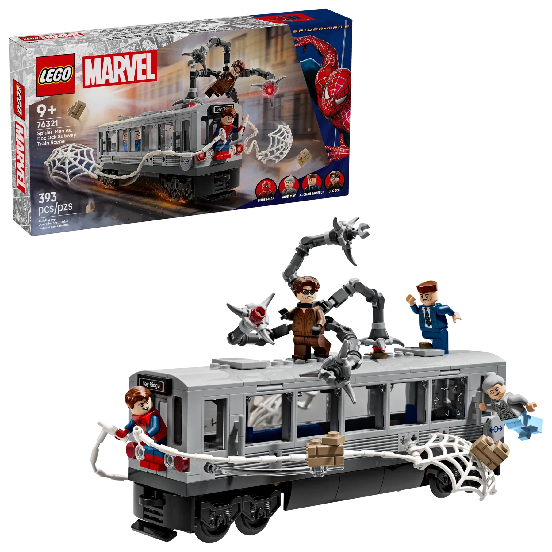 Lego SpiderMan vs Doc Ock Subway Train Scene