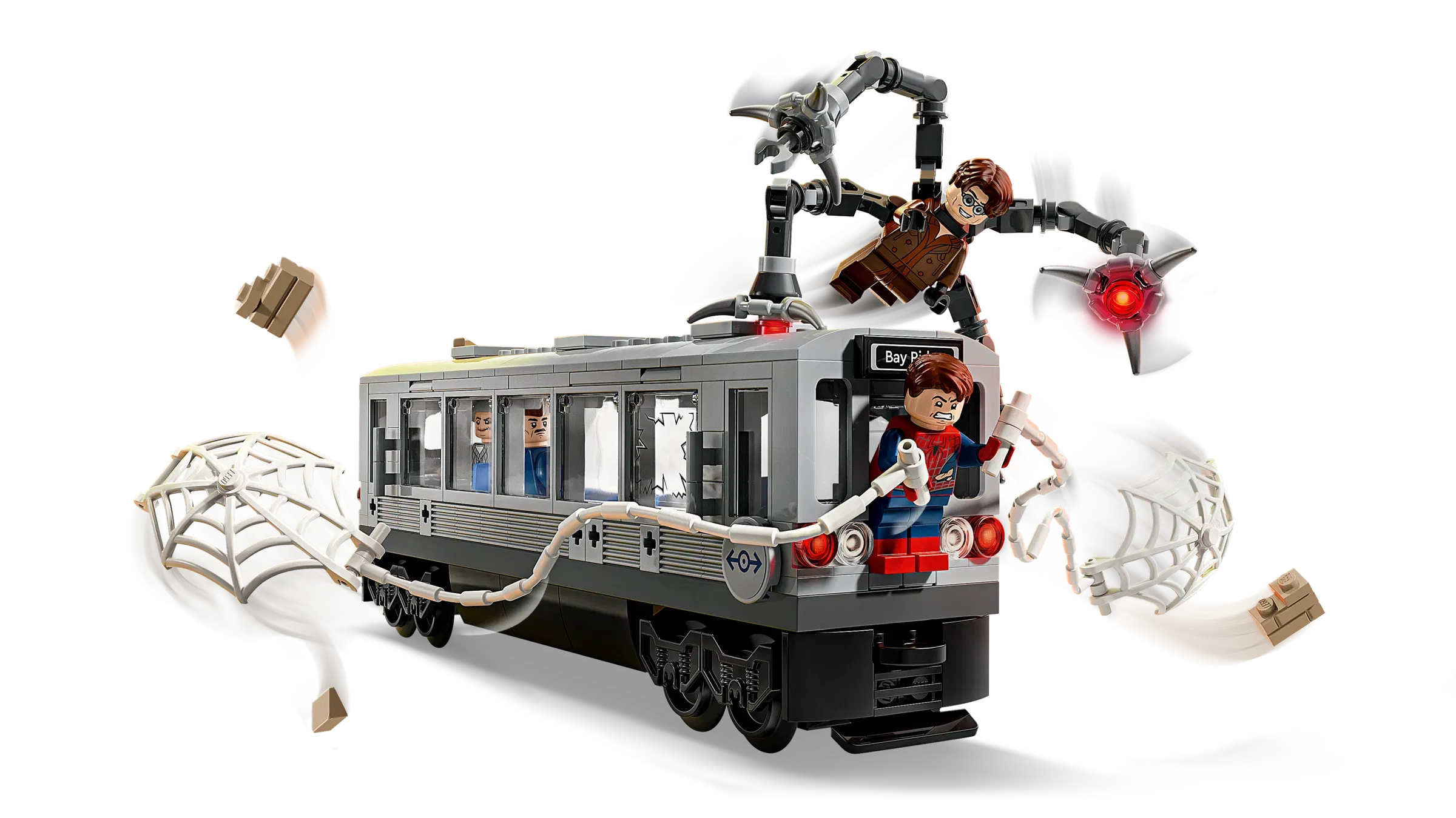 Lego SpiderMan vs Doc Ock Subway Train Scene