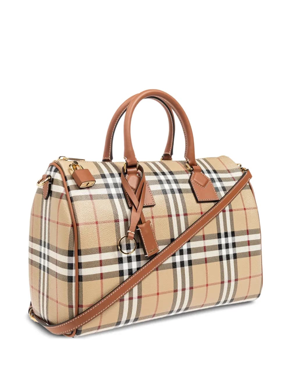 medium Check satchel bag