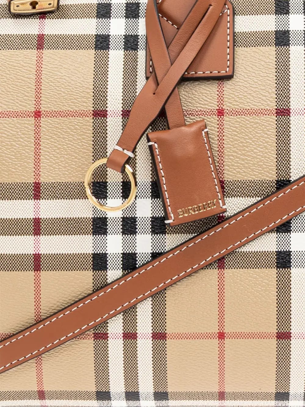 medium Check satchel bag