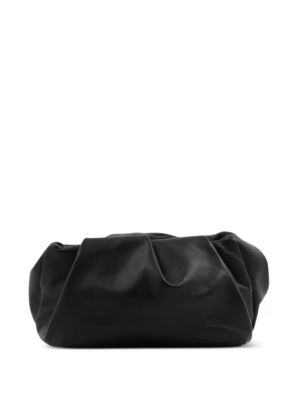slouch-body leather clutch bag