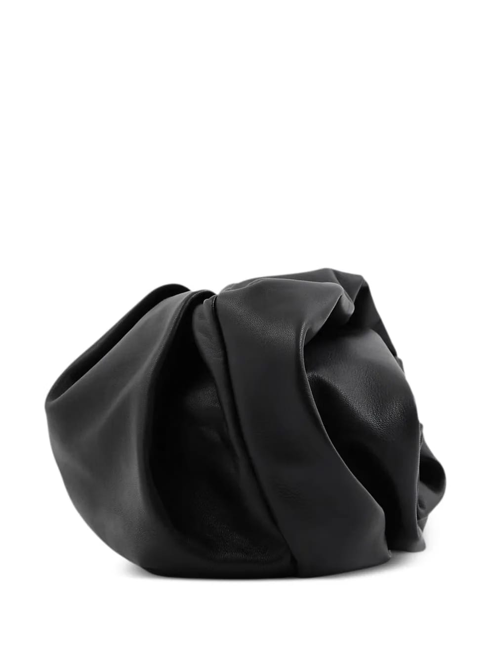 slouch-body leather clutch bag