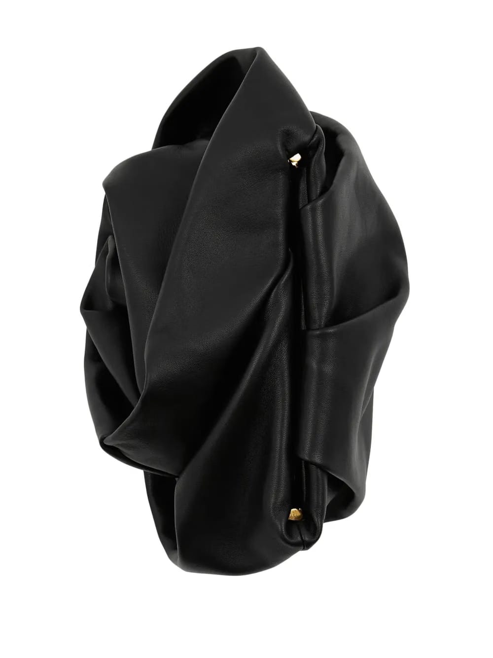 slouch-body leather clutch bag