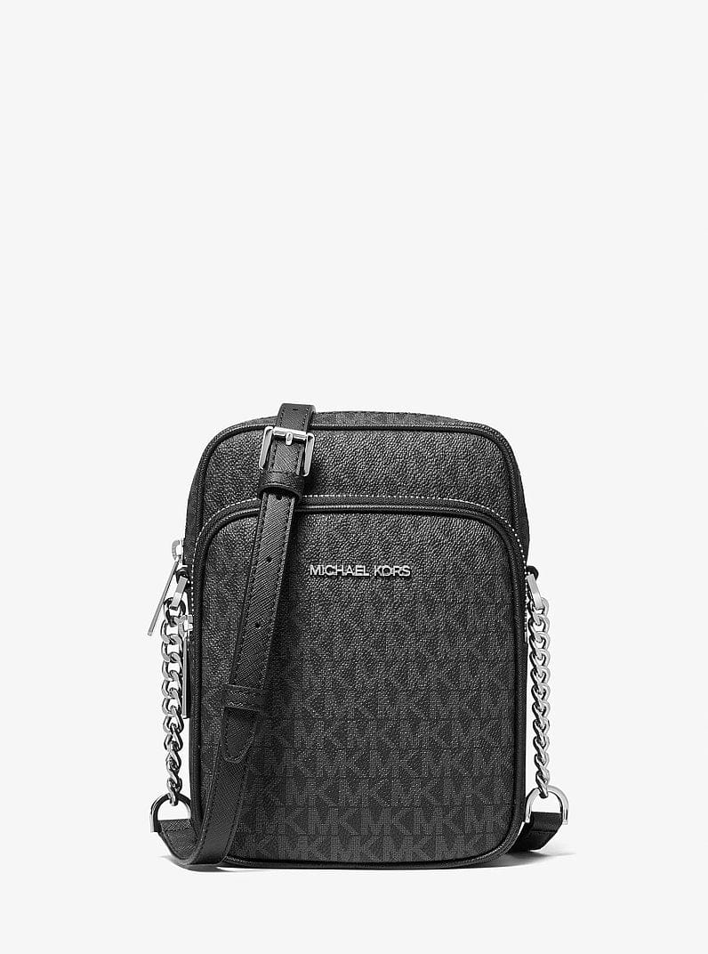 Michael Kors Jet Set Travel Medium Logo Crossbody Bag Black