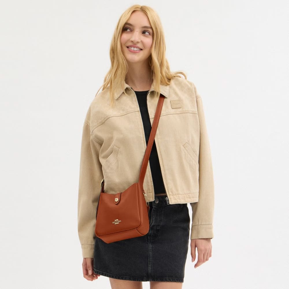 Coach Hadley Mini Crossbody Bag Gold Tan