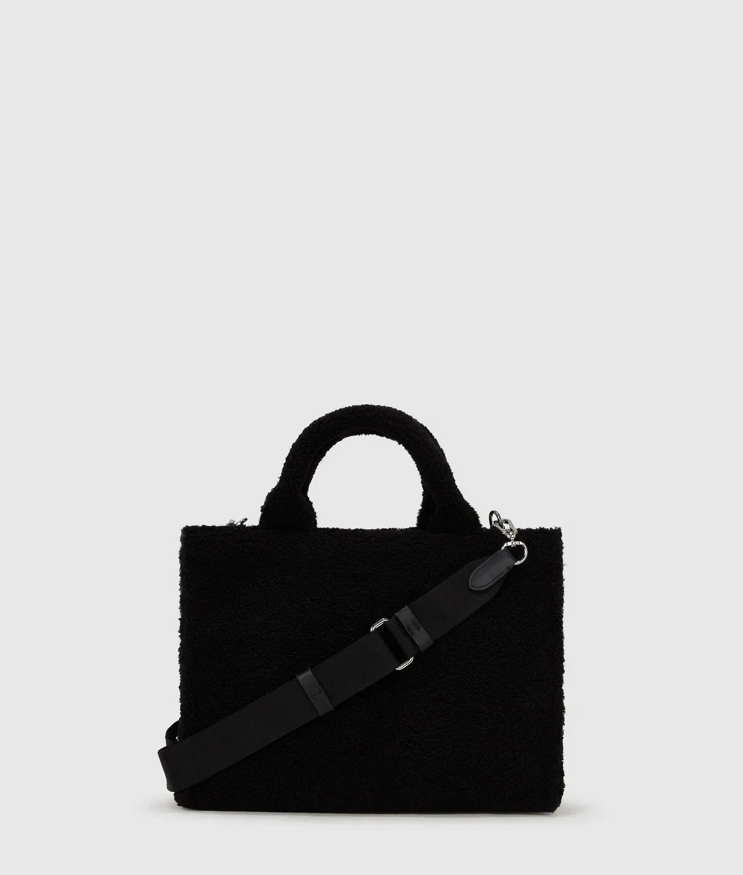 KarlLagerfeld Rue St-Guillaume Faux-Shearling Tote Bag Black