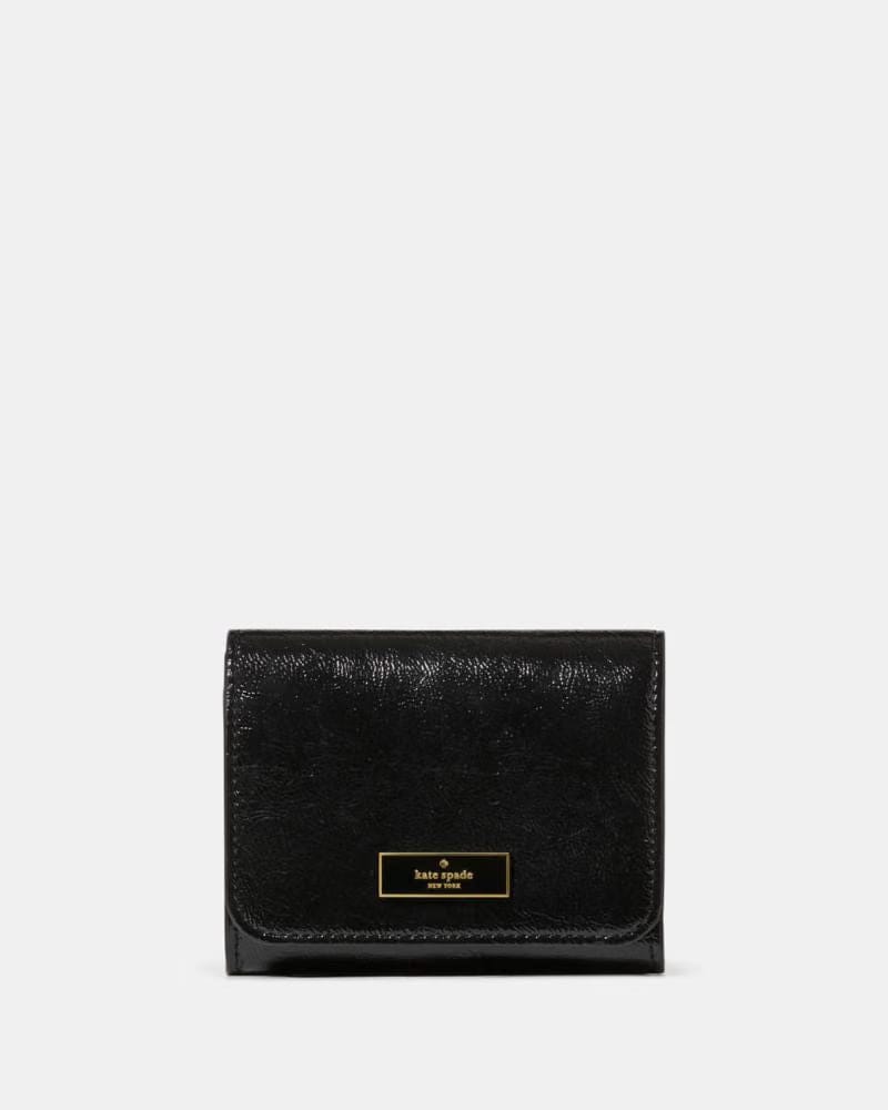 Bridget Crinkle Patent Small L-zip Wallet