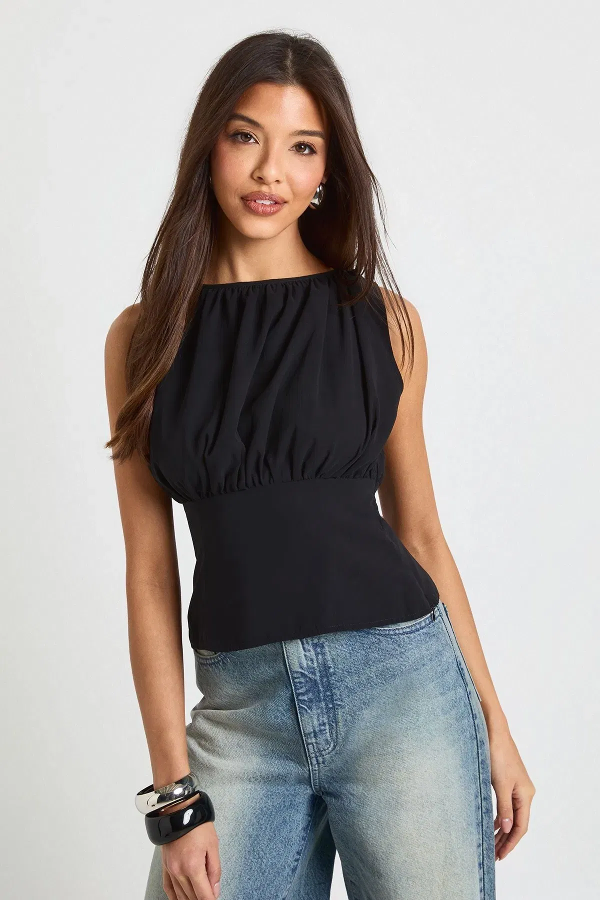 Chiffon Ruched Top