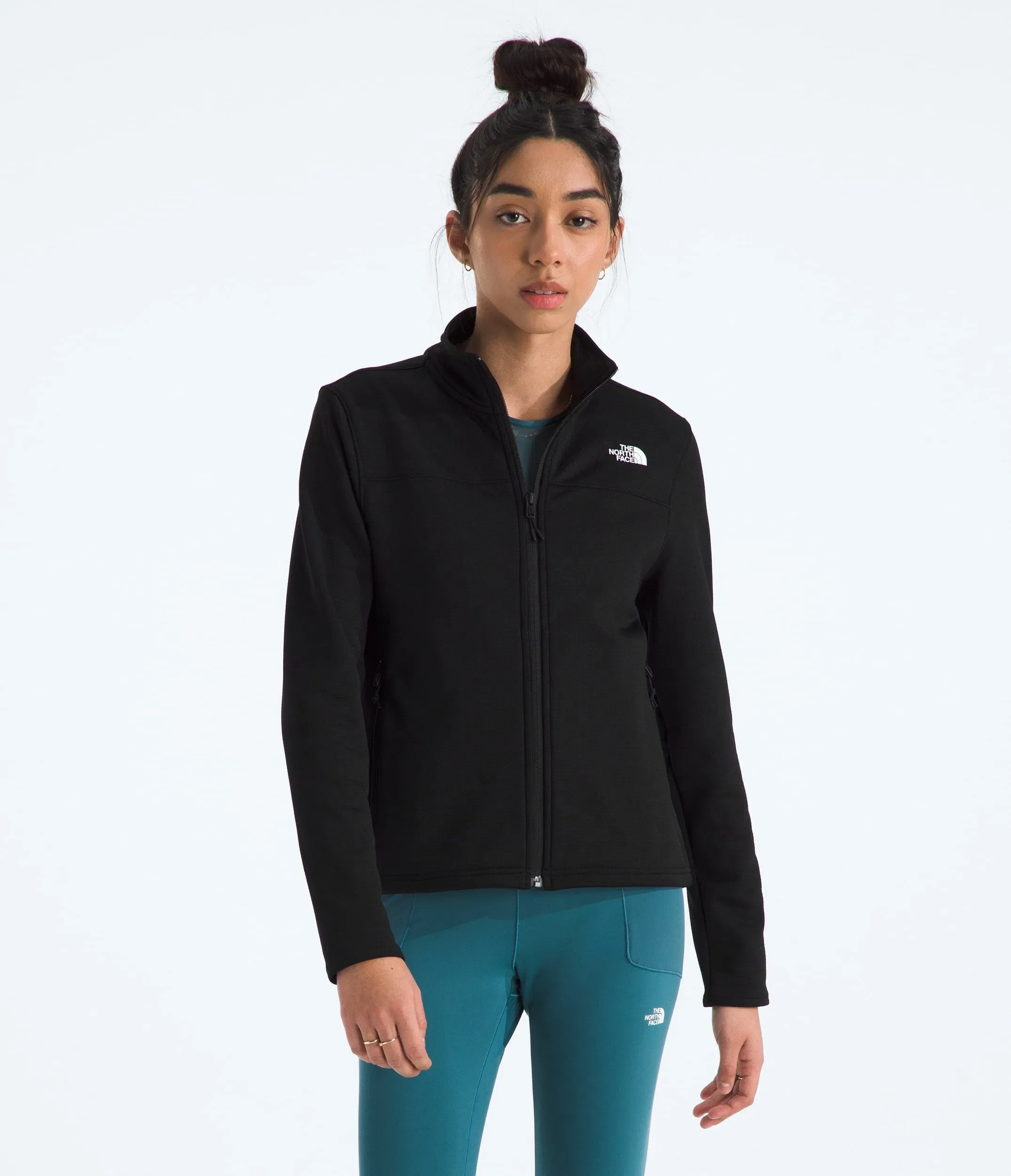 The North Face Women’s Cedar Trail Grid Fleece Jacket TNF Black