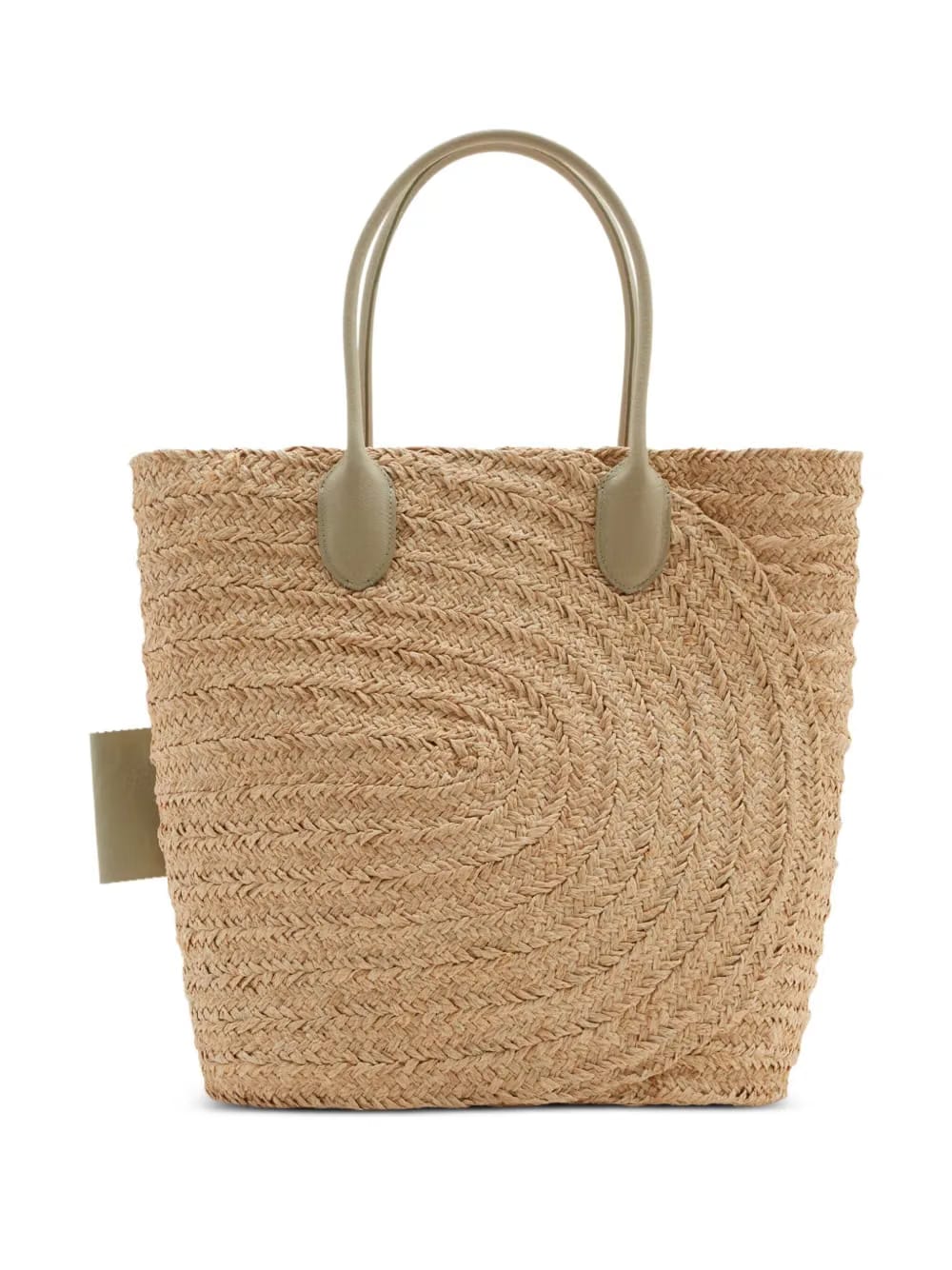 woven-raffia tote bag