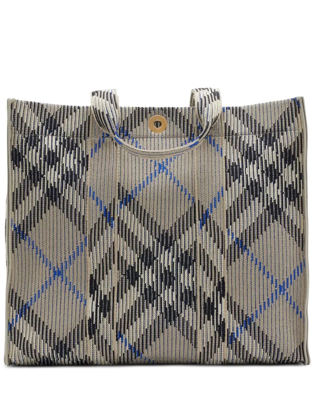 medium check knitted tote bag