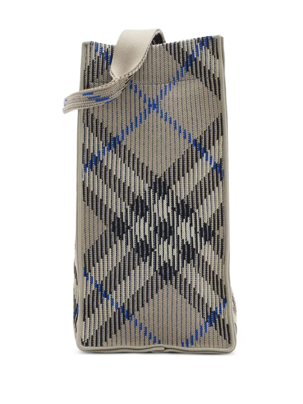 medium check knitted tote bag