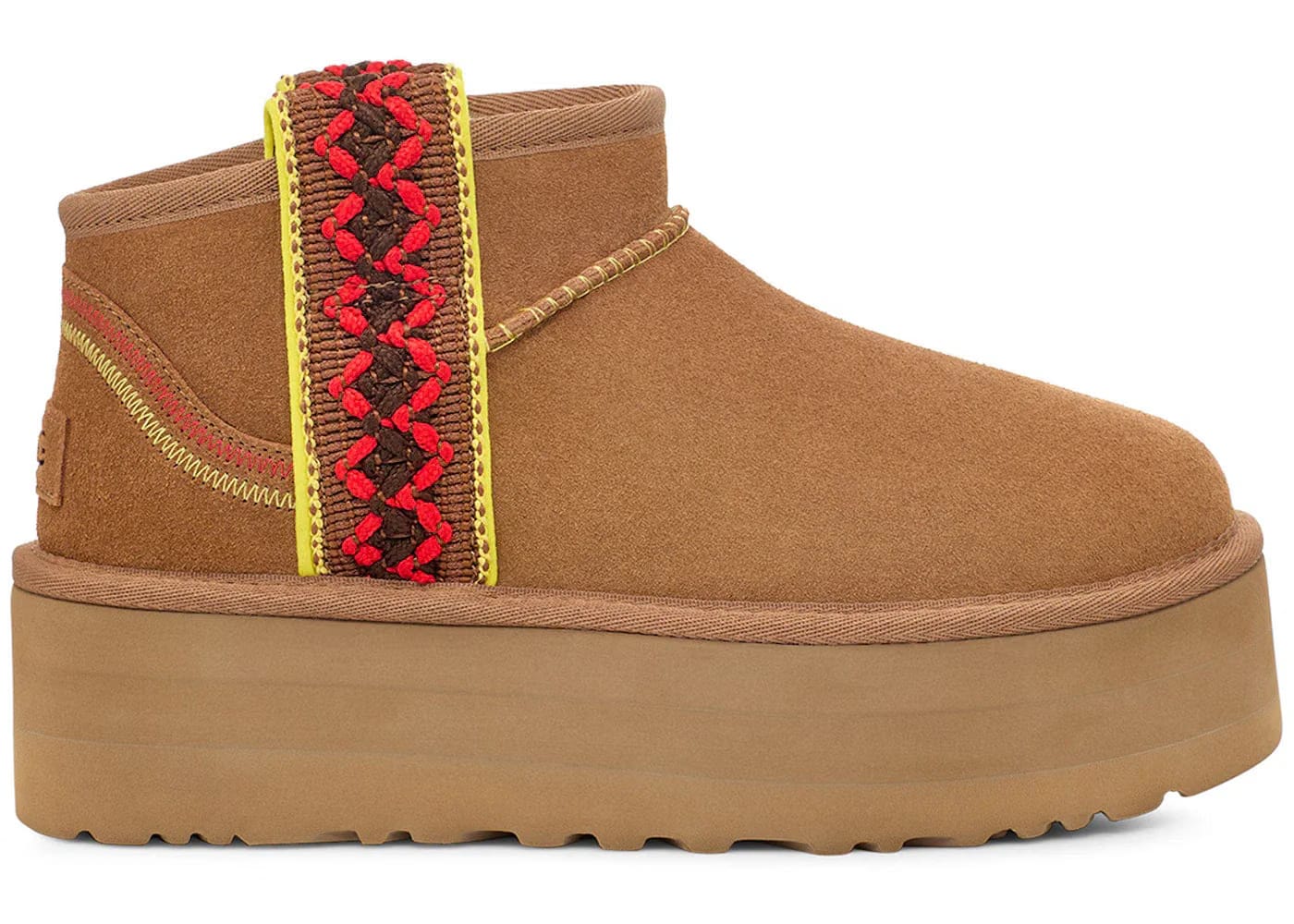 Ugg Classic Ultra Mini Braid Boot Chestnut Womens