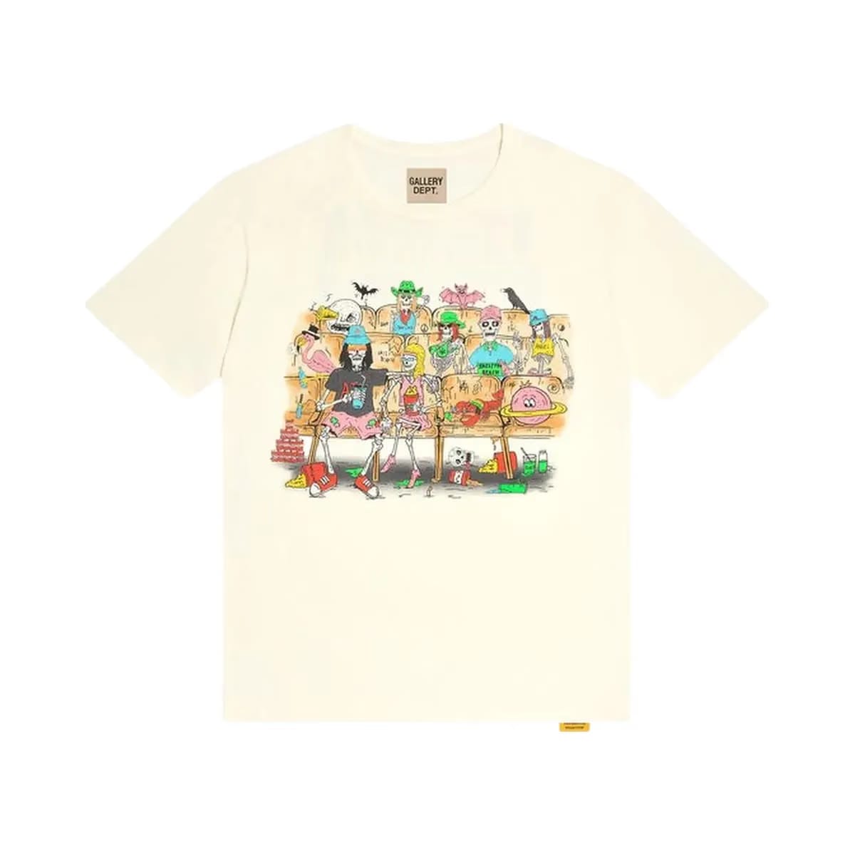 Gallery Department Gallery Dept Skeleton Beach Theater T-Shirt Light Archival White