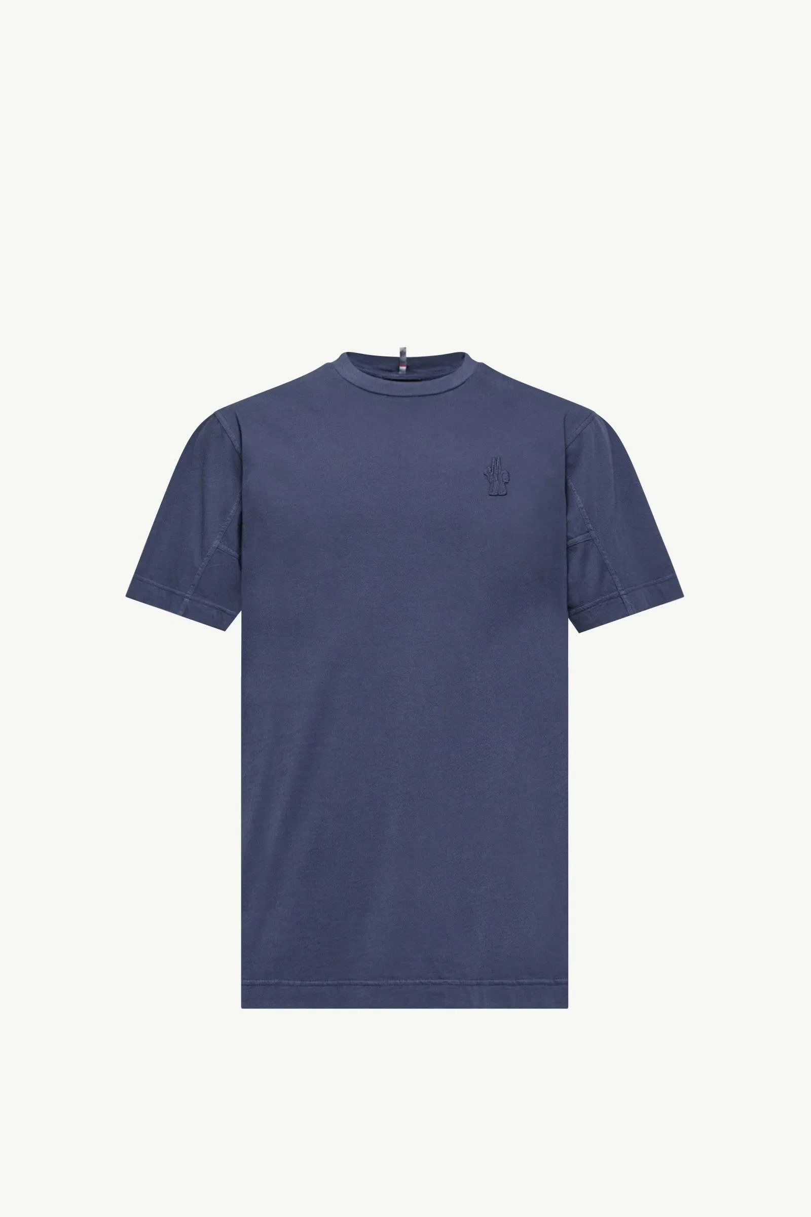 Moncler Logo Patch Cotton T-Shirt Navy Blue Navy Blue