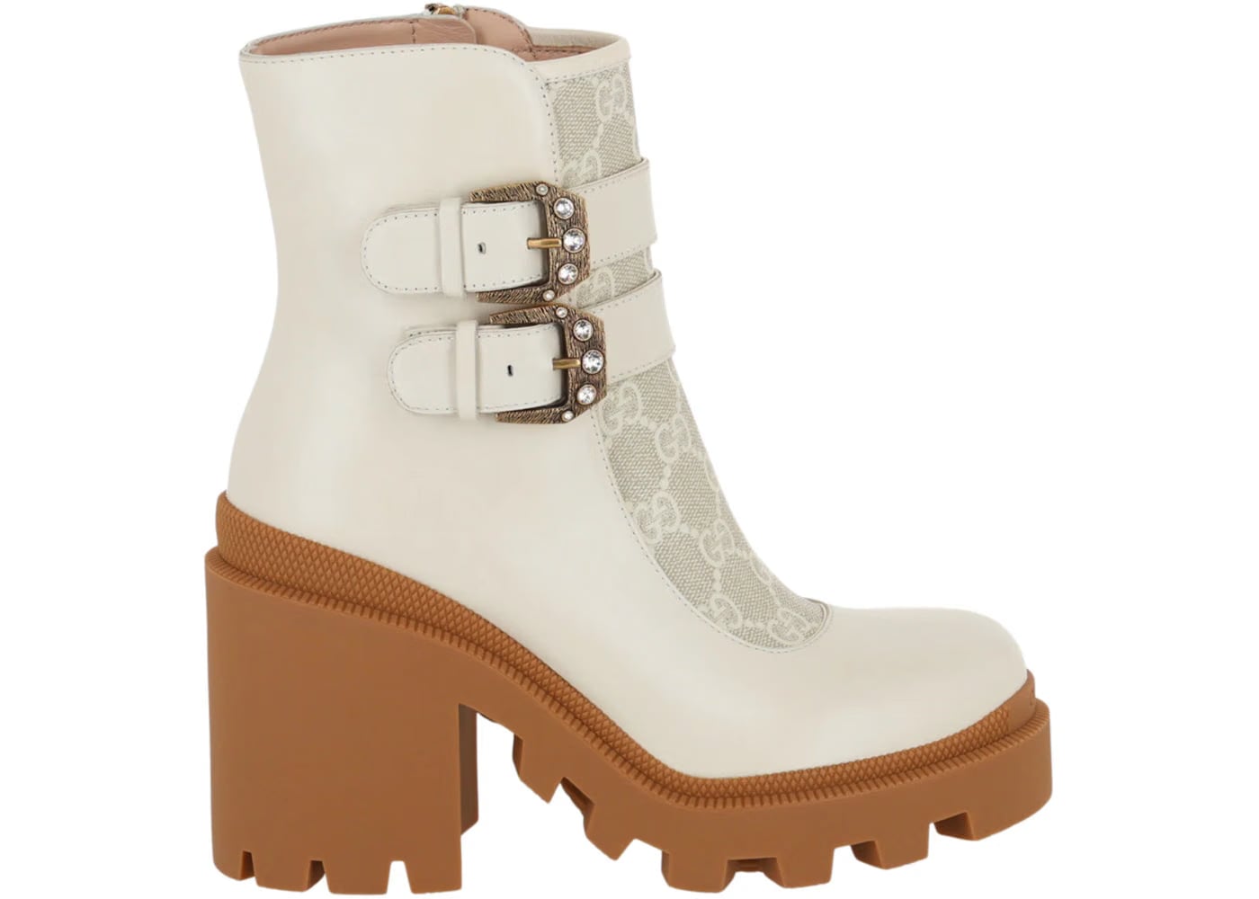 Gucci Wmns Ankle Boot 'GG Canvas - White Gum'