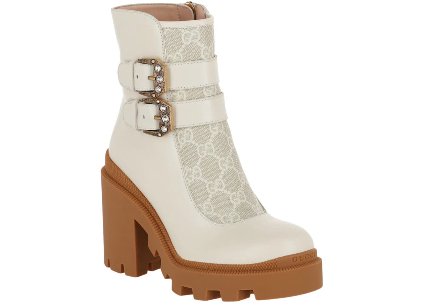 Gucci Wmns Ankle Boot 'GG Canvas - White Gum'