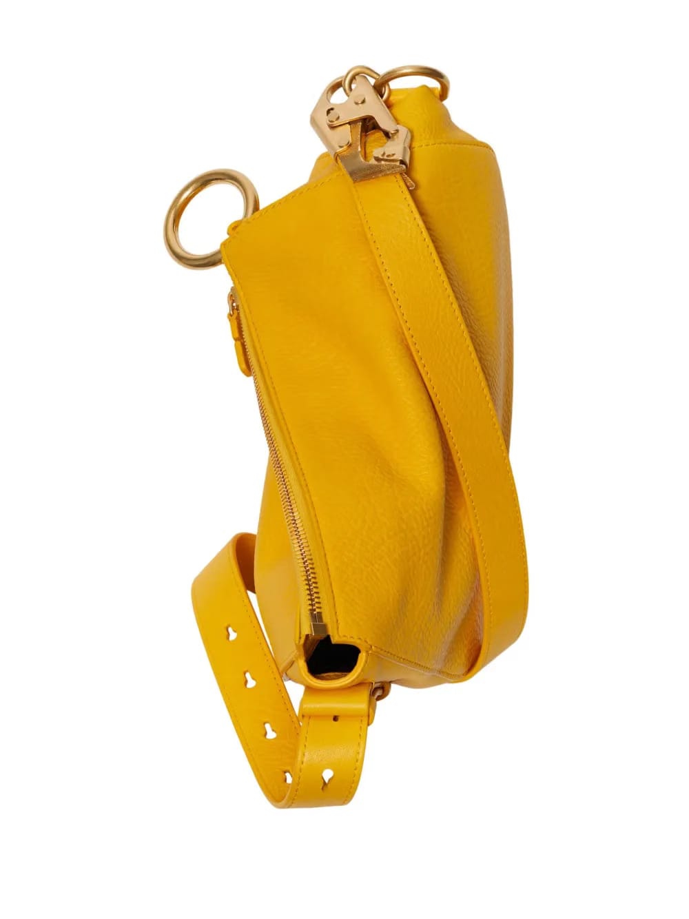 Tasche zip-up leather shoulder bag
