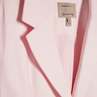 Pink Linen Blend Blazer