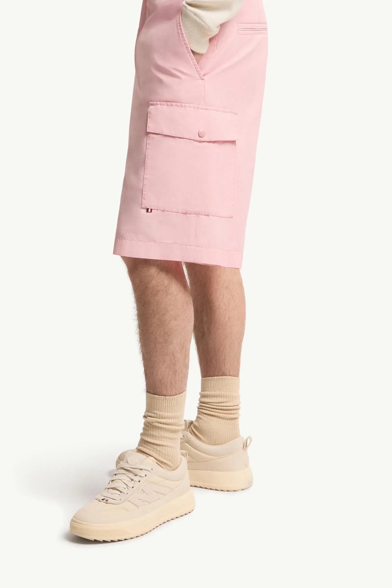 Moncler Gabardine Cargo Shorts Pink Pink