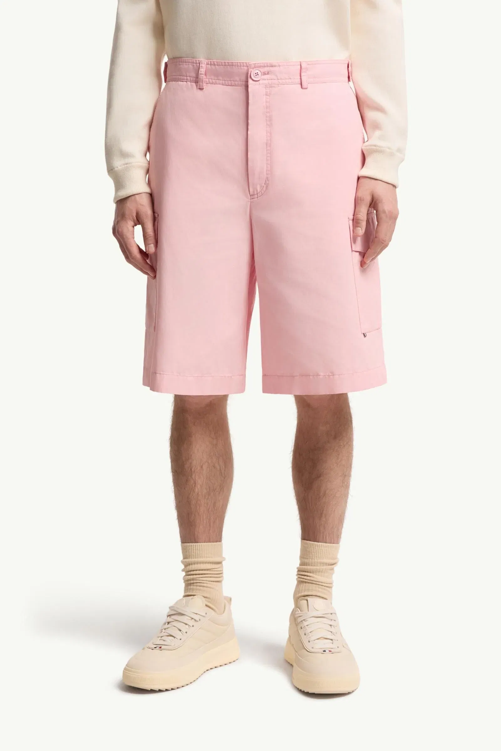 Moncler Gabardine Cargo Shorts Pink Pink