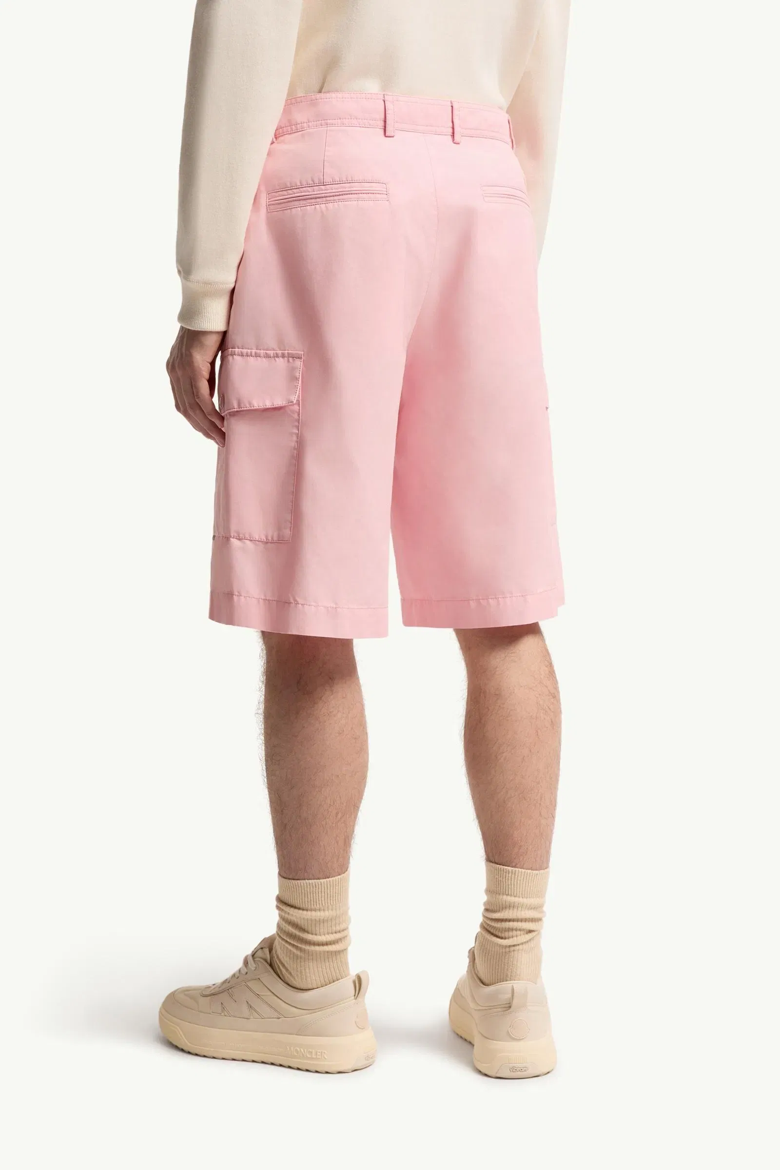 Moncler Gabardine Cargo Shorts Pink Pink