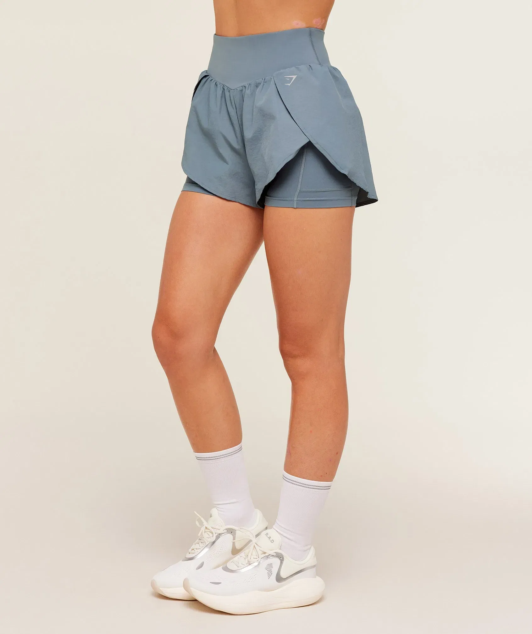 Gymshark Running 2-in-1 Shorts - Iron Blue